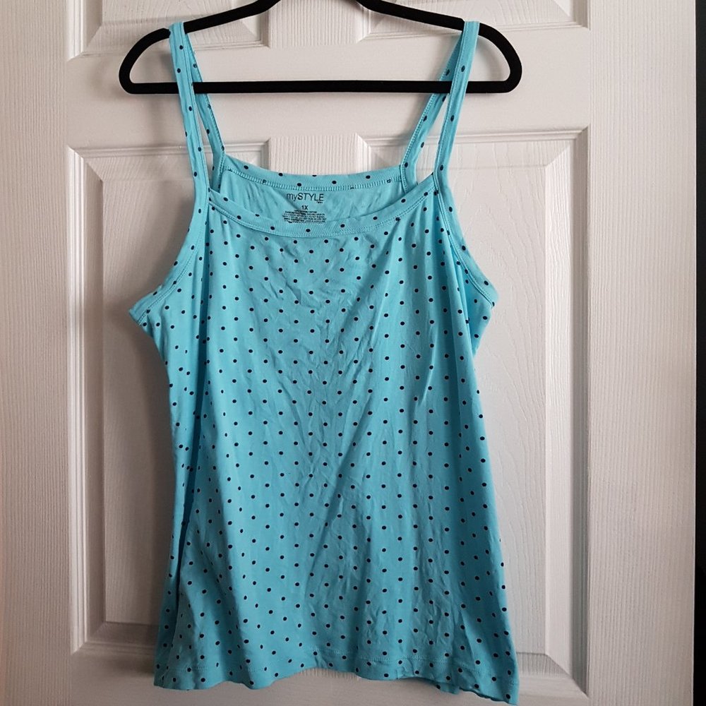 Plus Size Polka Dot Tank Top